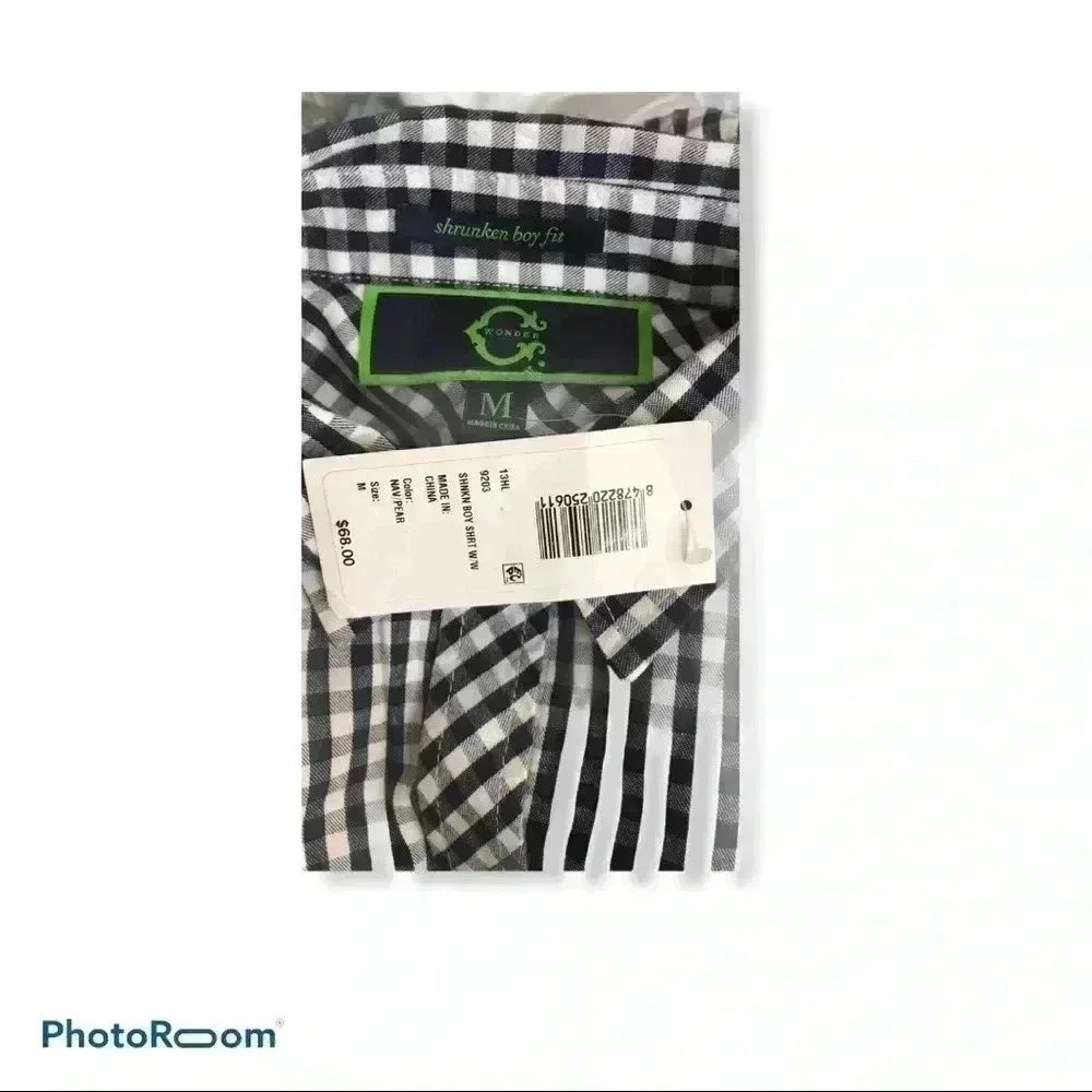 C. Wonder Checkered Button Front Size M—B2 - Picture 4 of 5